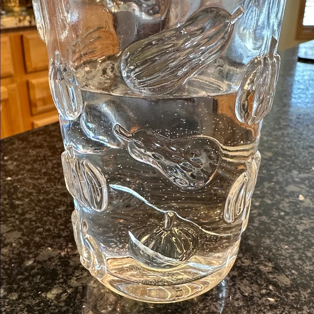 Like New Set of 4 Anthropologie AnthroHome Hayride Fall Pumpkin Gourd Glasses